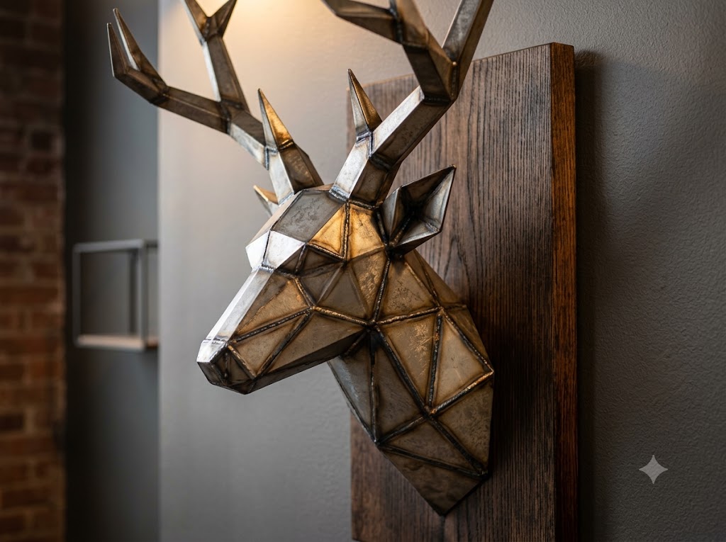Geometric Stag Head
